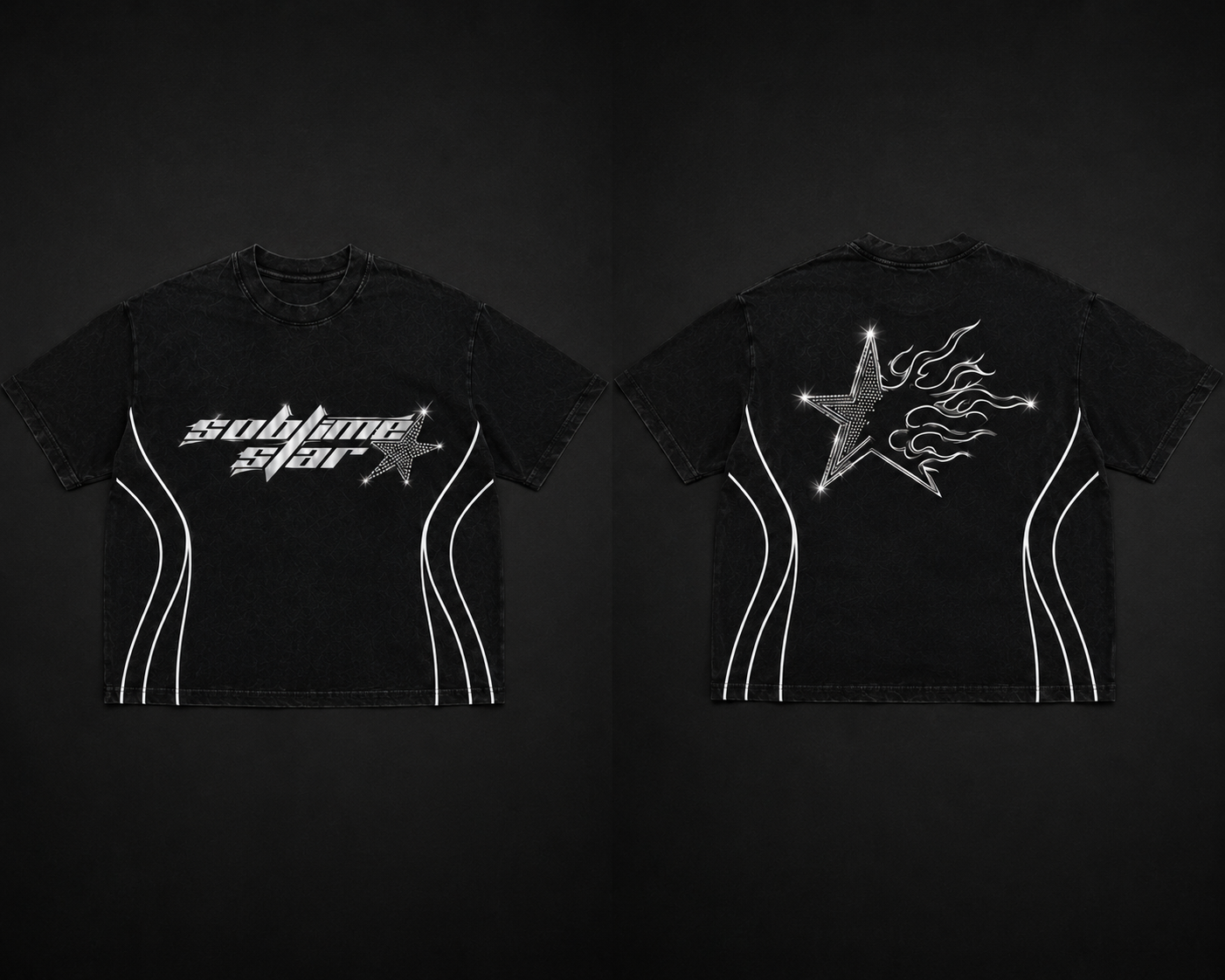 SUBLIME STAR RHINESTONED STARFLAME TEE